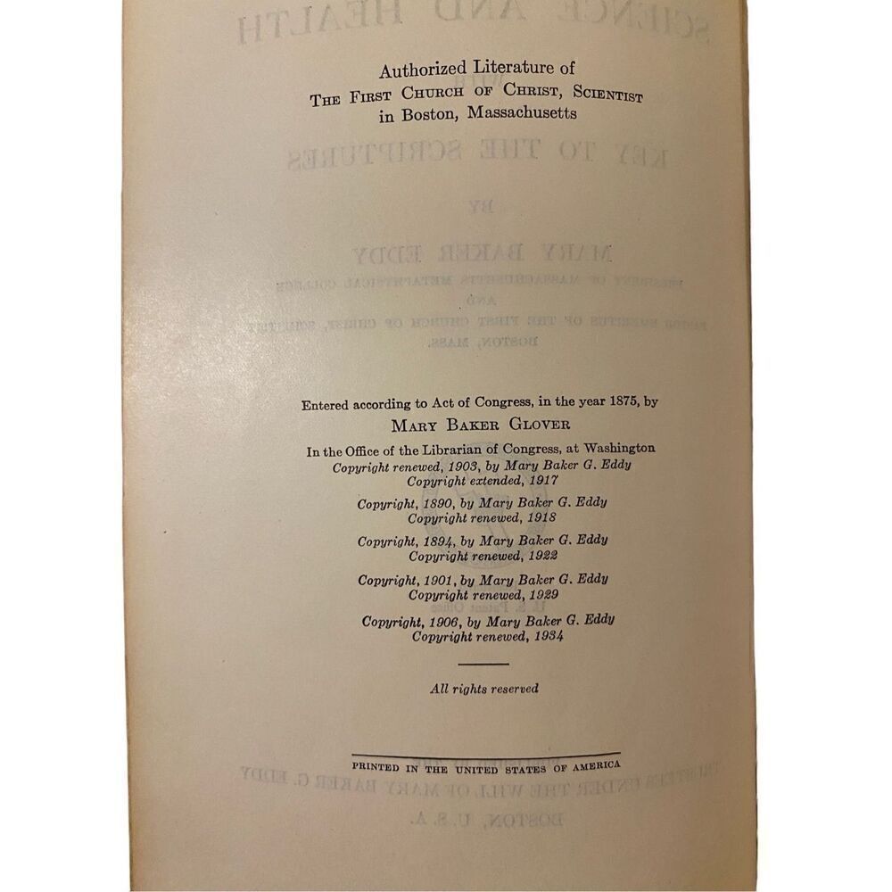 Science And Health With Key To The Scriptures Hardcover Book - Picture 8 of 11